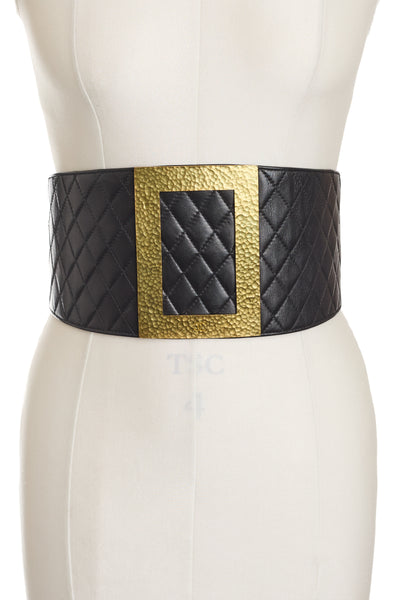 Chanel Rare Vintage 1994 FW Runway XL Leather Corset Belt 75