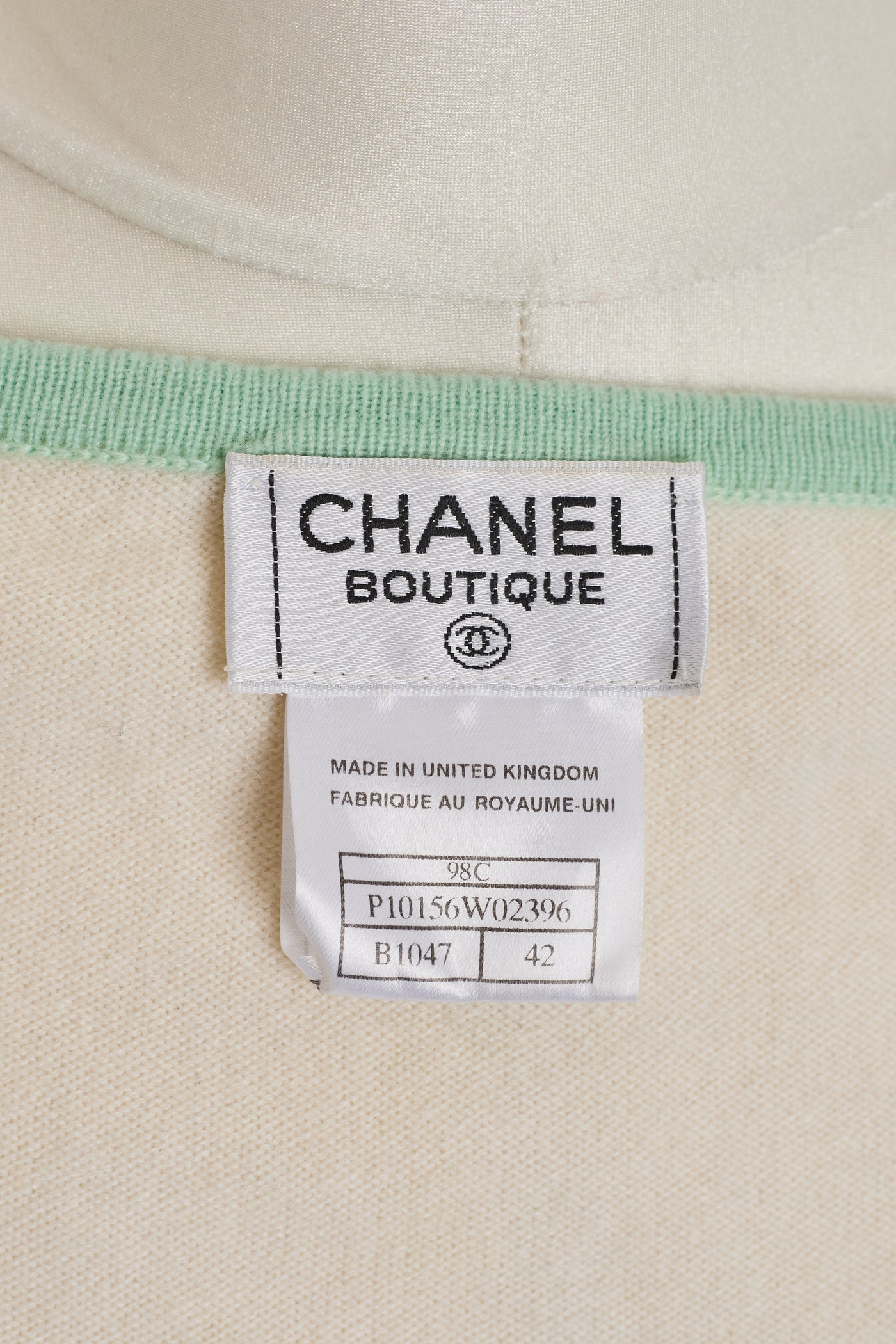 Chanel Vintage Cream Cashmere Knit Top