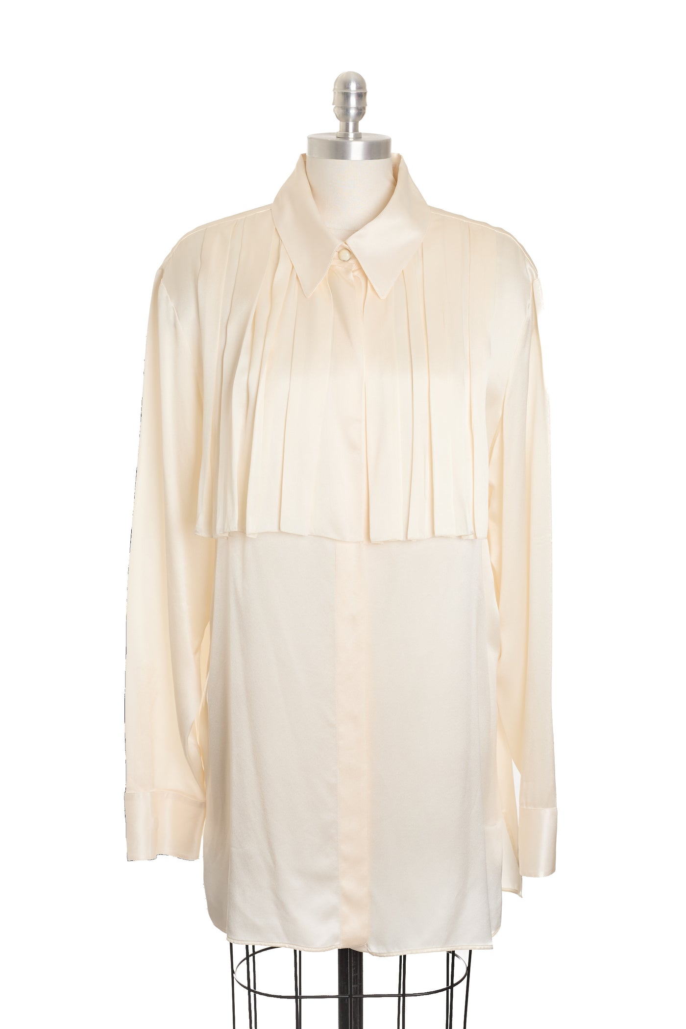 Chanel Cream Silk Blouse