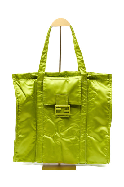 Fendi Green Nylon Convertible Bag
