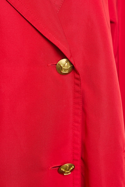 Chanel Vintage 1995 SS Runway Red Silk Trench Coat