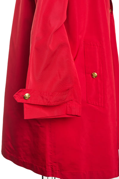 Chanel Vintage 1995 SS Runway Red Silk Trench Coat