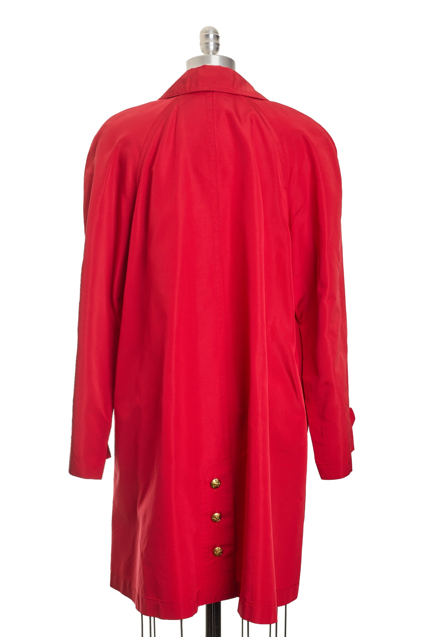 Chanel Vintage 1995 SS Runway Red Silk Trench Coat