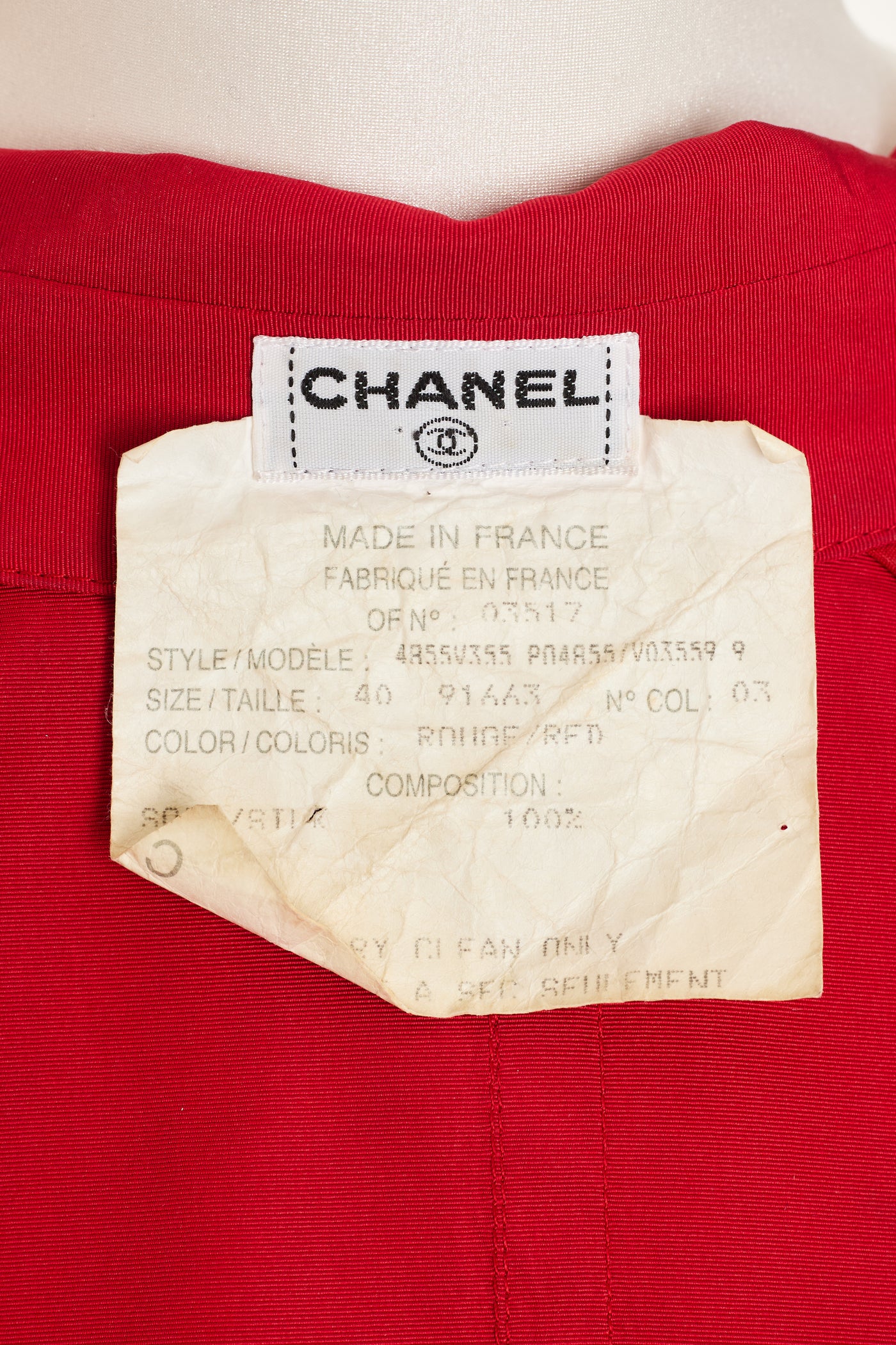 Chanel Vintage 1995 SS Runway Red Silk Trench Coat