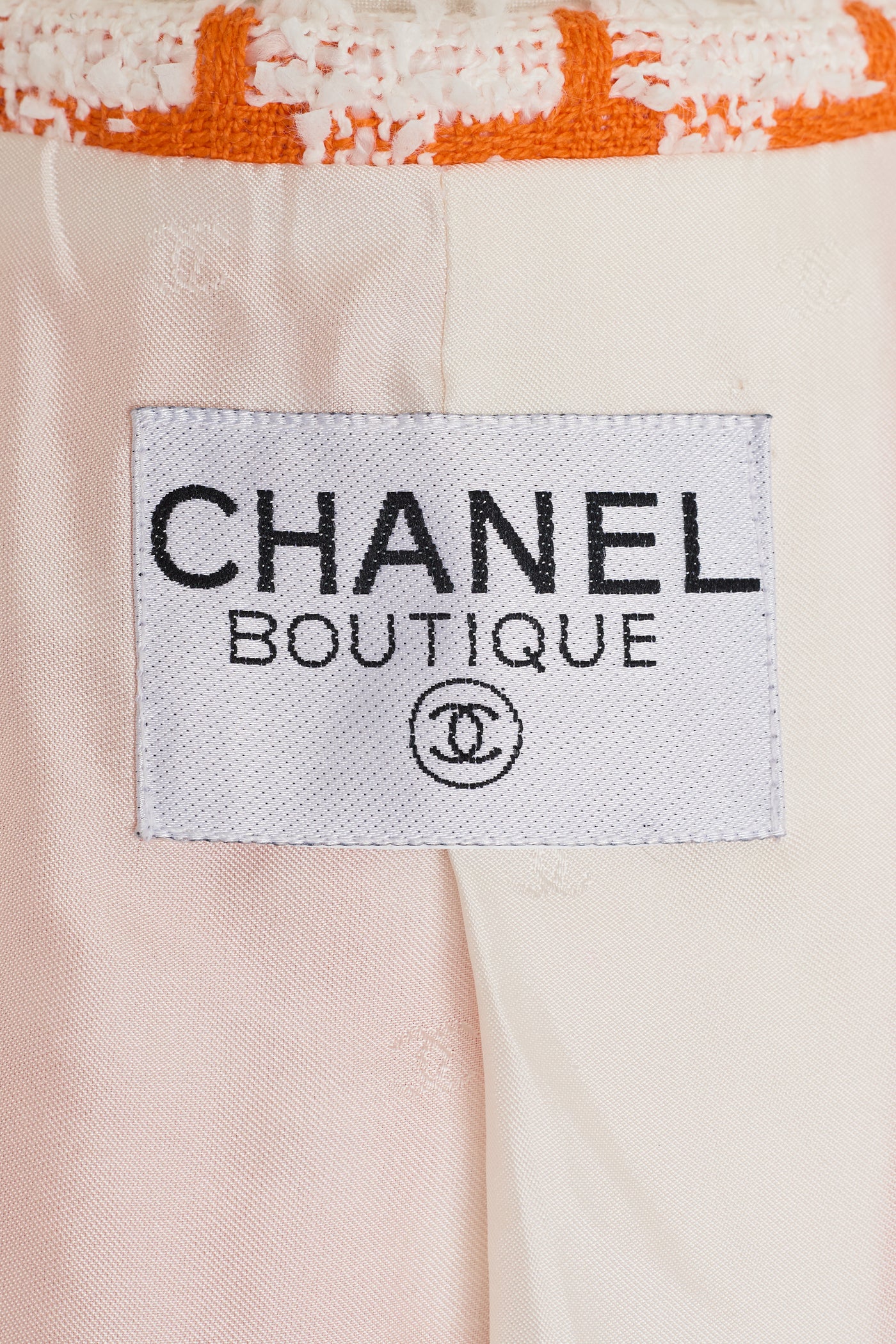 Chanel Rare Vintage 1995 SS Barbie Runway Orange Tweed and Sequin Jacket