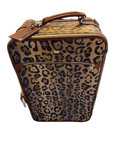 446a Travel Suitcase Leopard Print