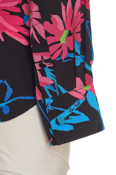 Gucci Ken Scott Collaboration Floral Silk Shirt with Belt/Tie