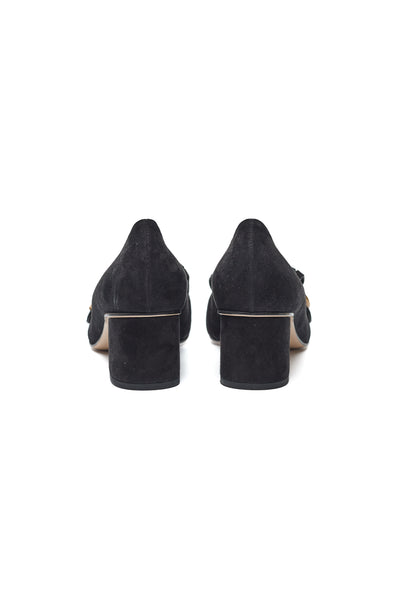 Gucci Black Suede Marmont Loafers Size 41.5