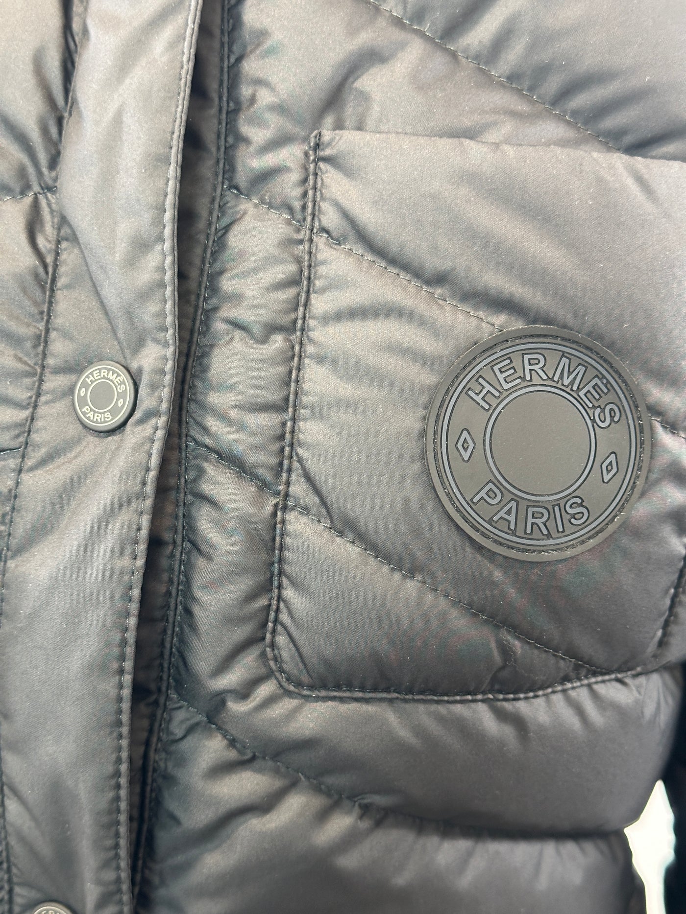 Hermes Black Puffer Jacket