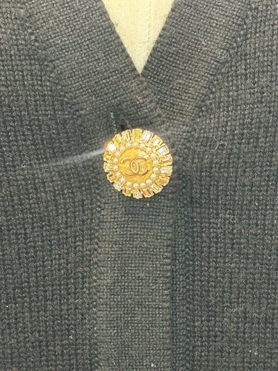 Chanel Black Cashmere Cardigan
