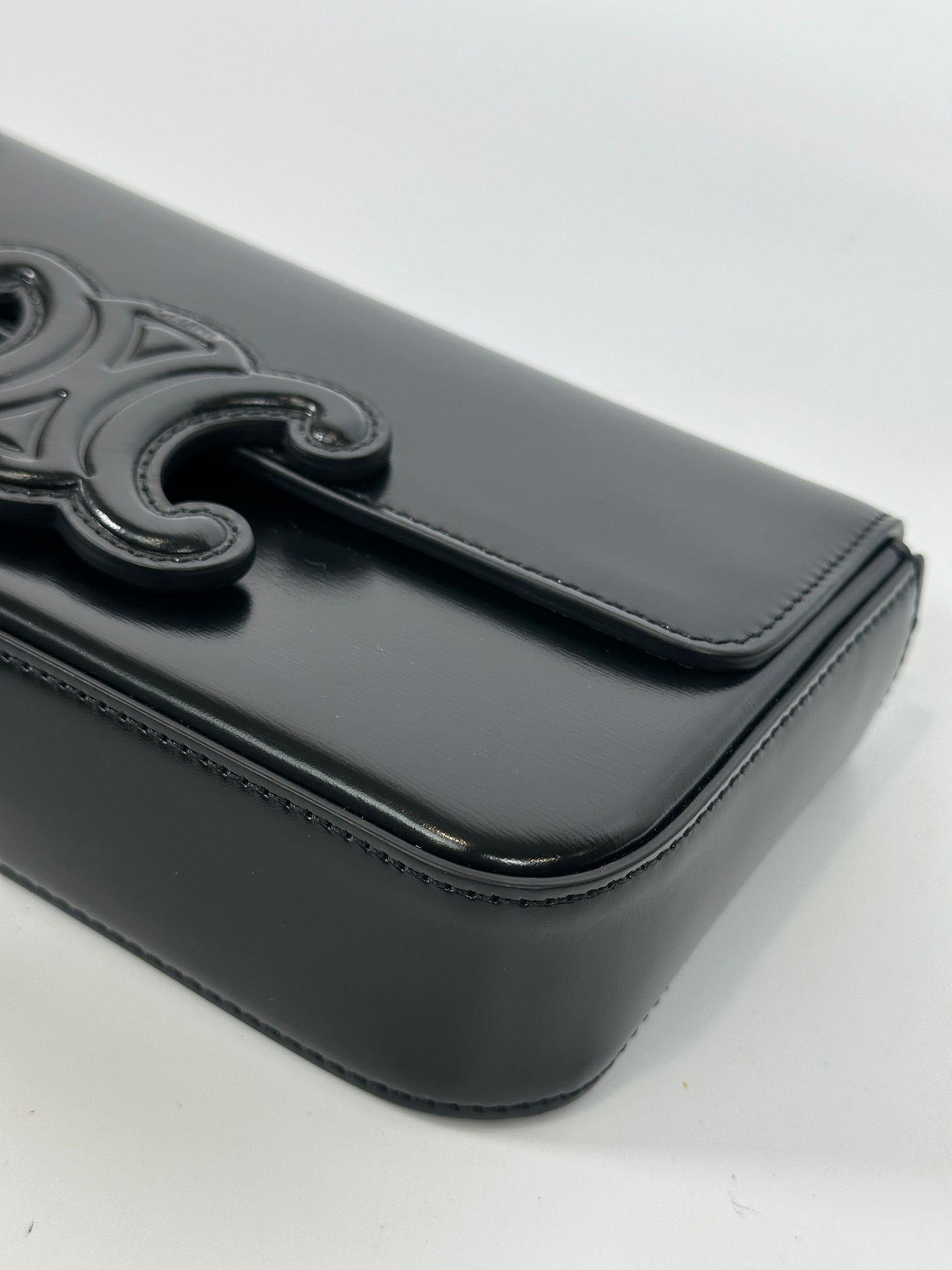 Celine Black Box Triomphe Shoulder Bag