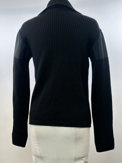 Chanel Black Wool CC Sport Zip Up