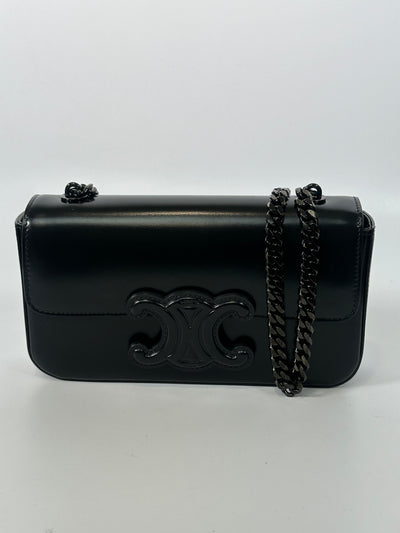 Celine Black Box Triomphe Shoulder Bag
