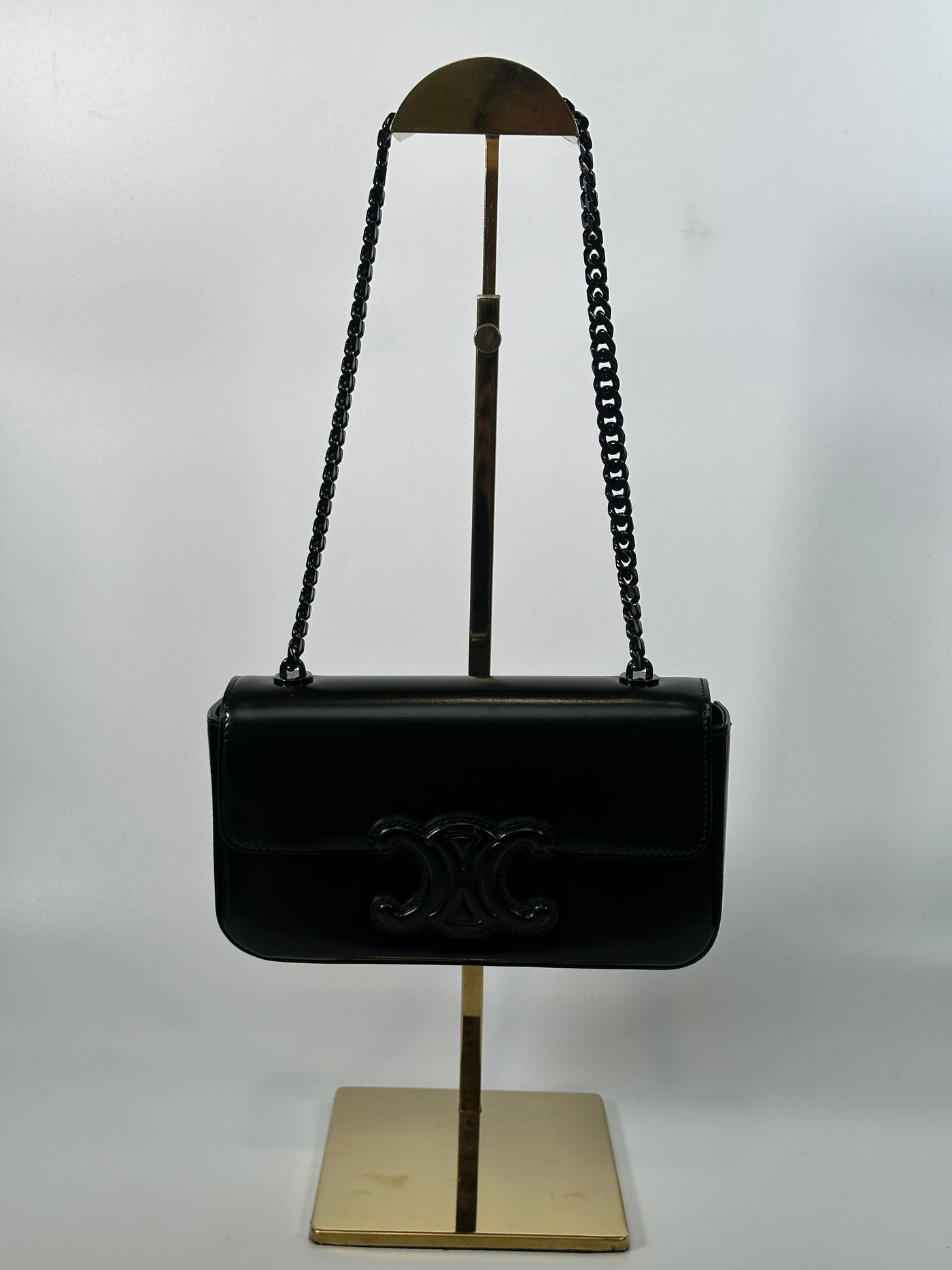 Celine Black Box Triomphe Shoulder Bag
