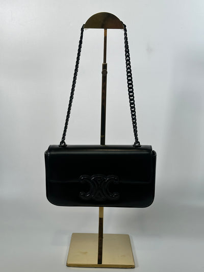 Celine Black Box Triomphe Shoulder Bag