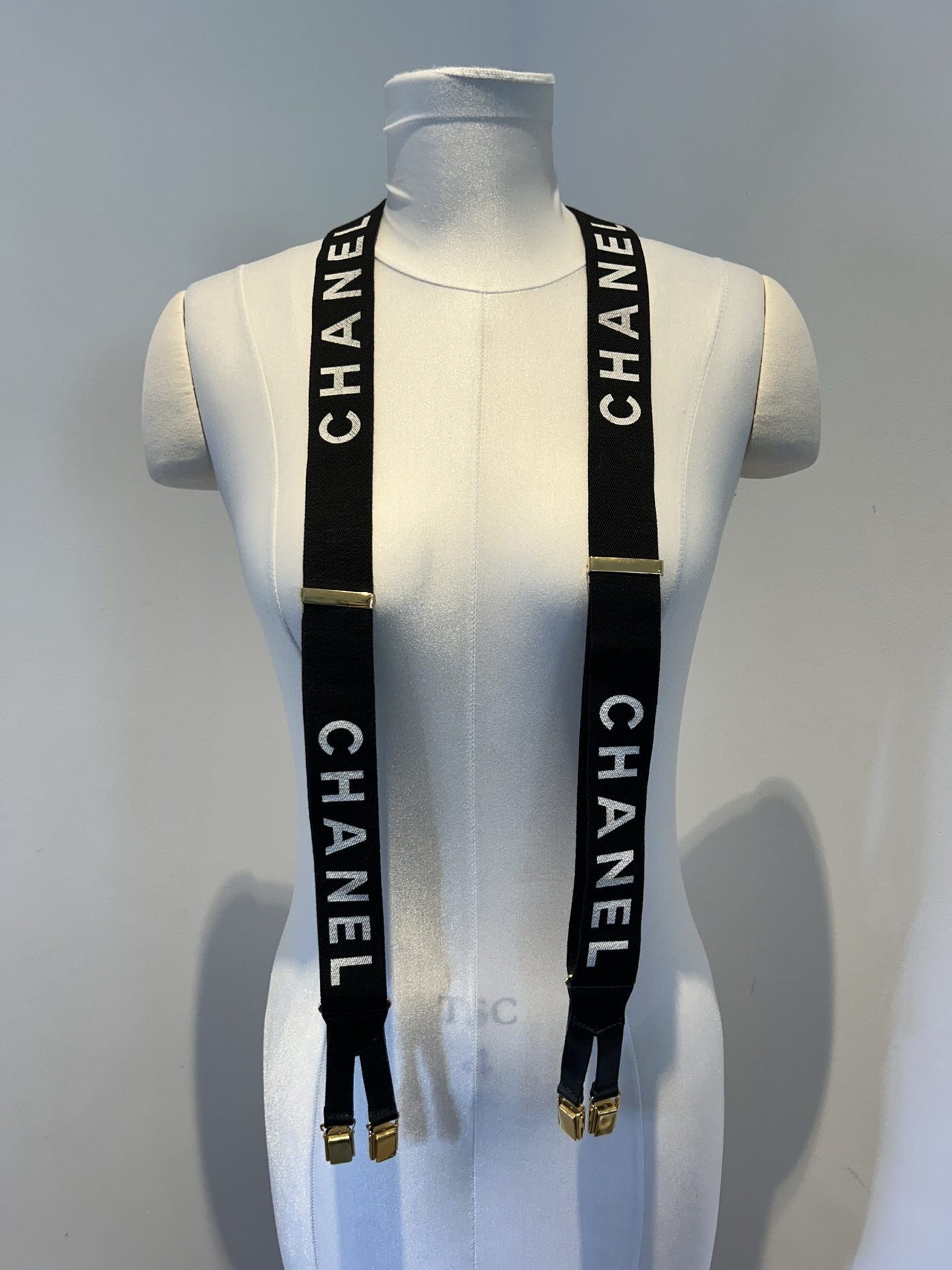 Chanel Vintage Logo Suspenders