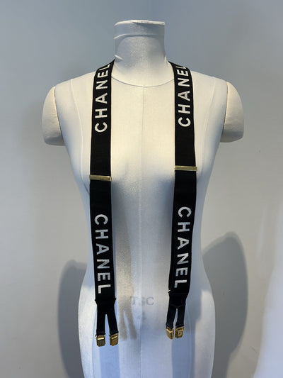 Chanel Vintage Logo Suspenders