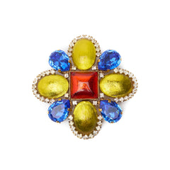 Chanel Vintage 1995 SS Runway Multicolor Crystal Brooch