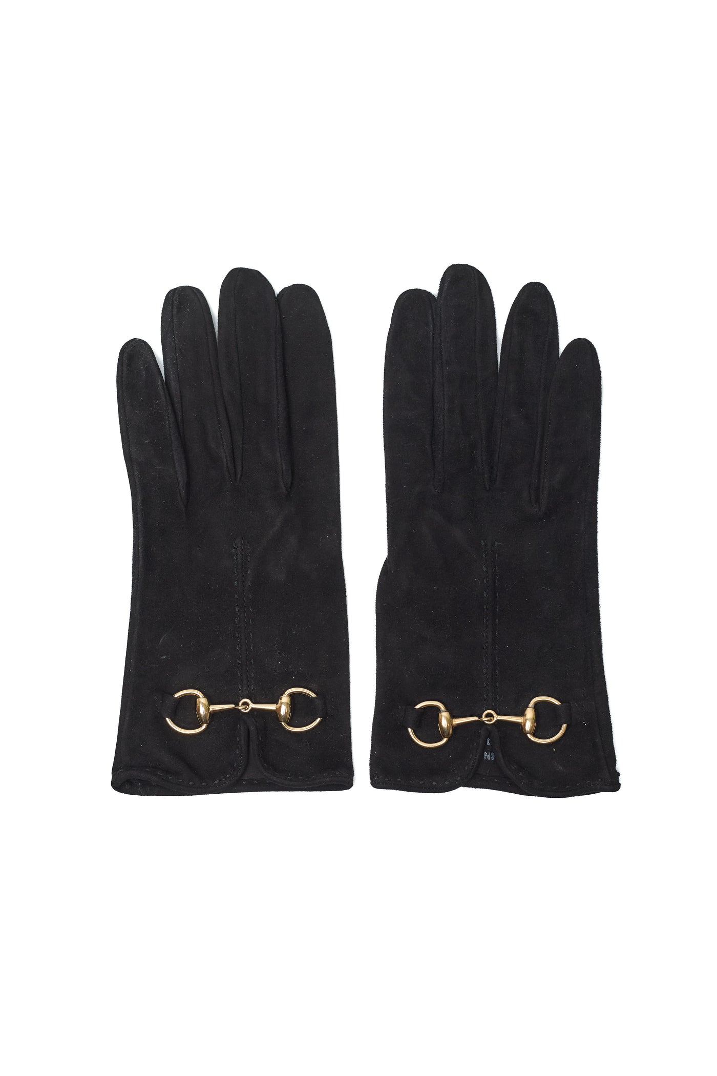 Gucci Horsebit Black Suede Gloves