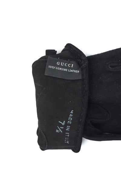 Gucci Horsebit Black Suede Gloves