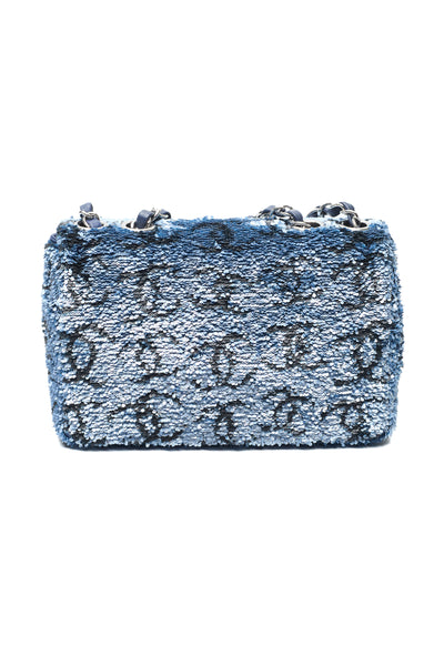 Chanel Blue Sequin CC Flap Bag