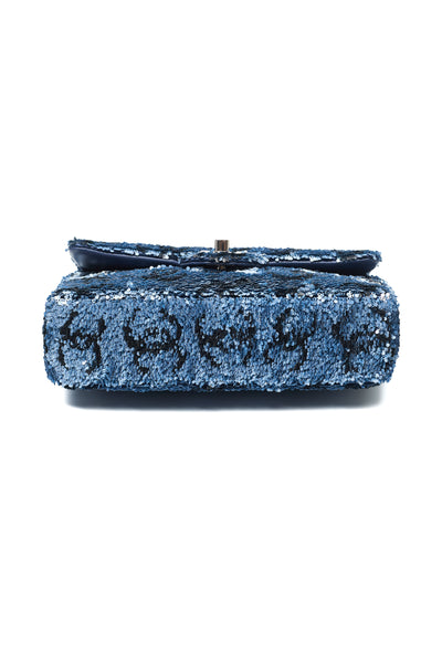 Chanel Blue Sequin CC Flap Bag