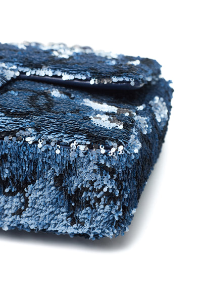 Chanel Blue Sequin CC Flap Bag