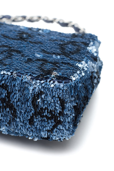 Chanel Blue Sequin CC Flap Bag