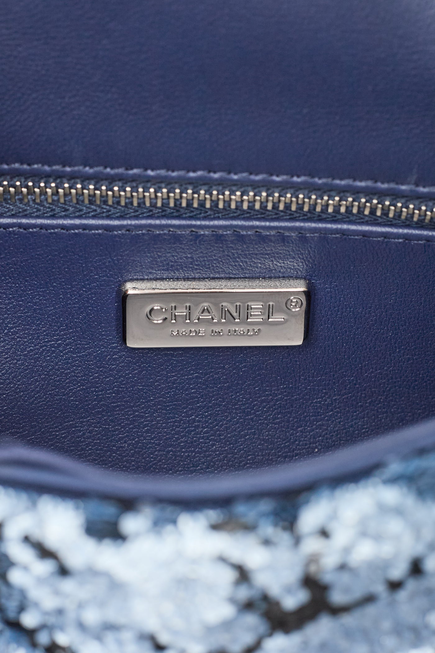 Chanel Blue Sequin CC Flap Bag