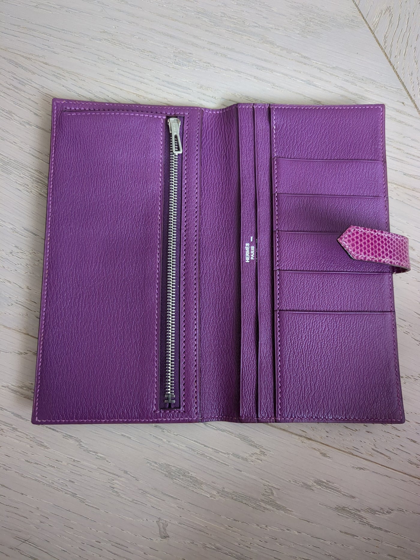 Hermes Bearn Bi-fold Lizard Wallet