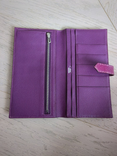 Hermes Bearn Bi-fold Lizard Wallet