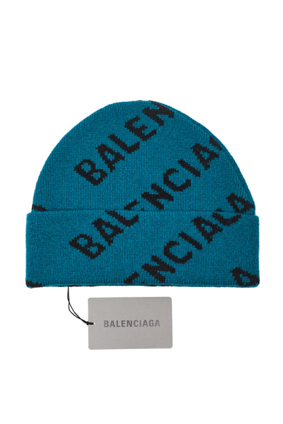 Balenciaga All Over Logo Beanie