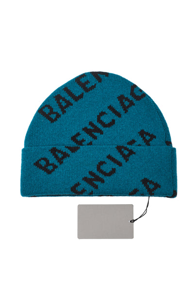 Balenciaga All Over Logo Beanie