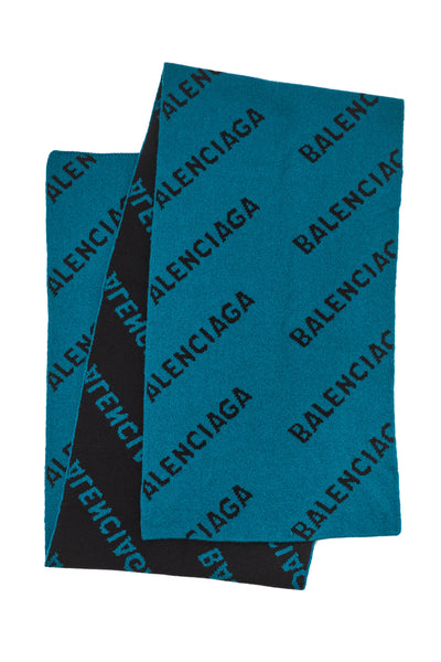 Balenciaga All Over Logo Scarf