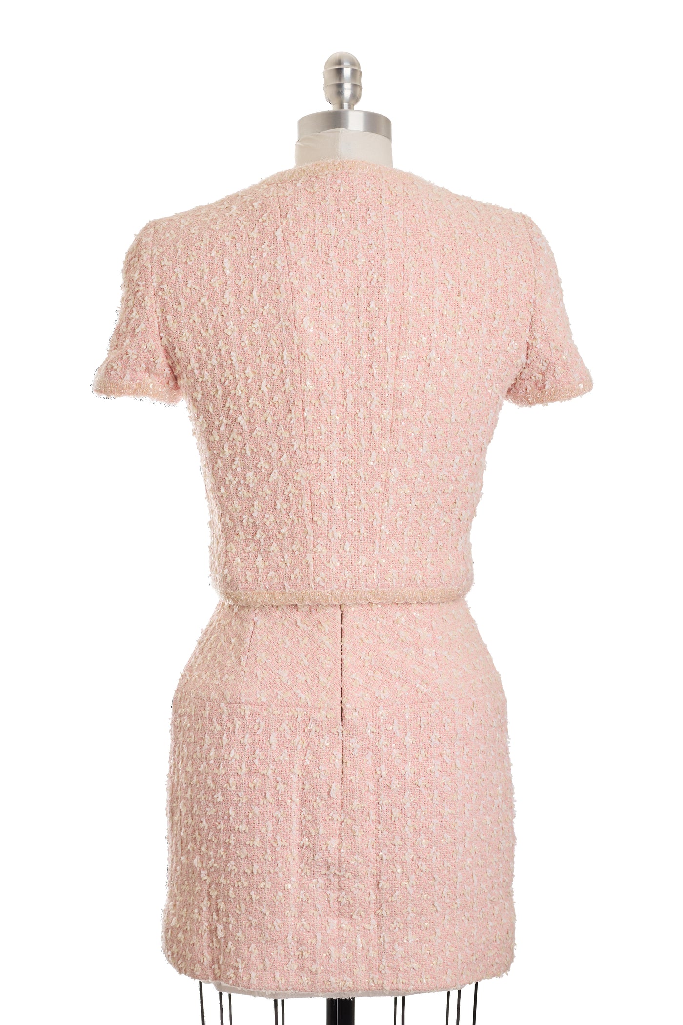 Chanel Vintage 1995 SS Barbie Runway Pink Cropped Tweed Jacket Skirt S Anthology of Style Chanel Vintage 1995 SS Barbie Runway Pink Cropped Tweed Jacket Skirt S Anthology of Style