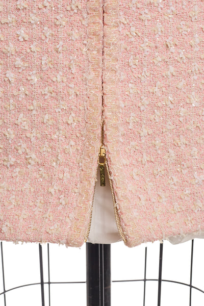 Chanel Vintage 1995 SS Barbie Runway Pink Cropped Tweed Jacket Skirt Suit Set