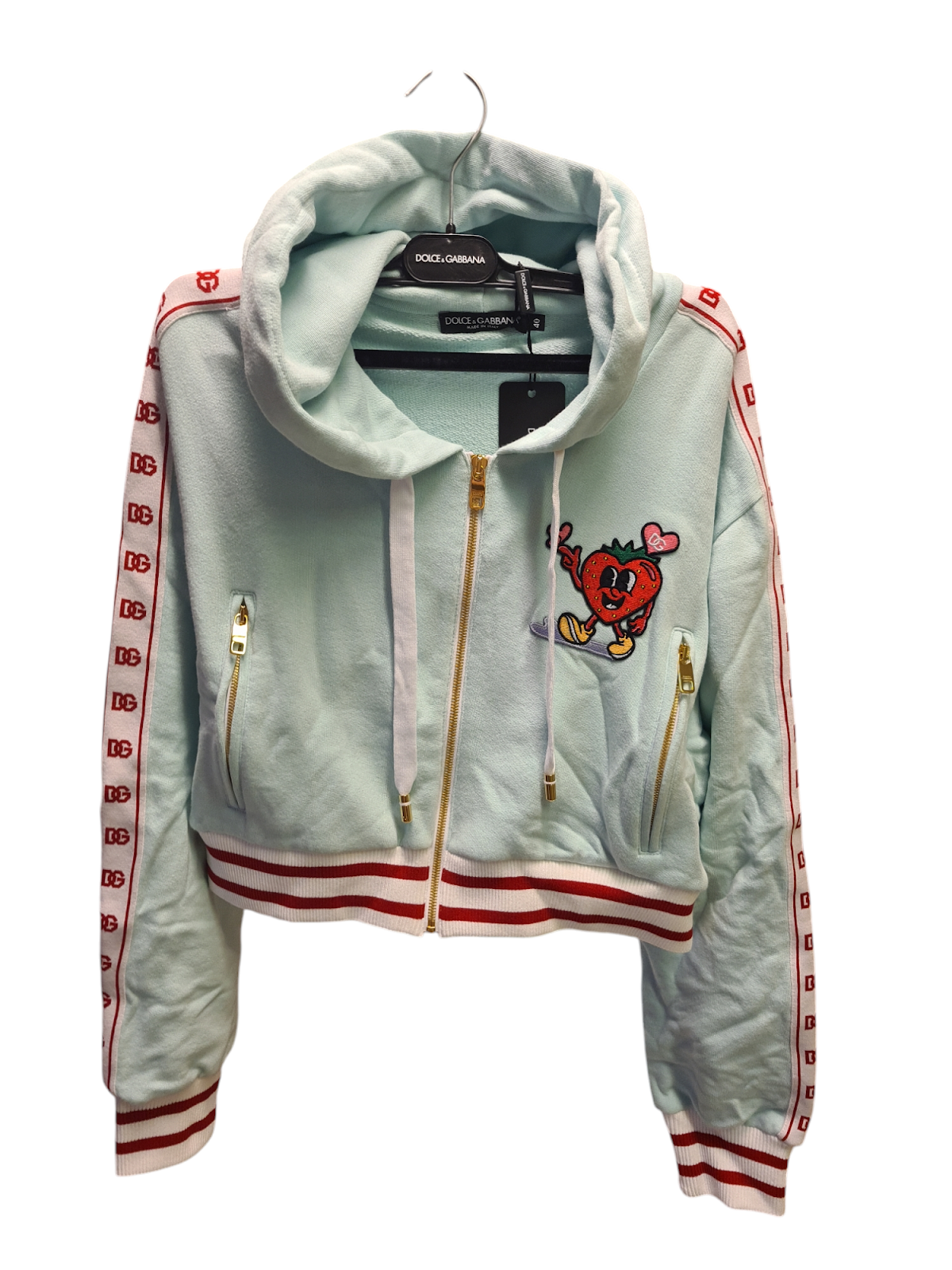 6238B Sweater On The Lock Mint Strawberry Dg Logo Size: 40